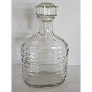 Vintage Charlton Hollywood Liquid Bubble Bath Decanter Clear Glass